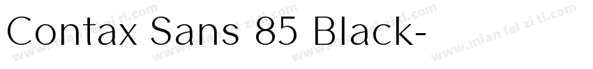 Contax Sans 85 Black字体转换